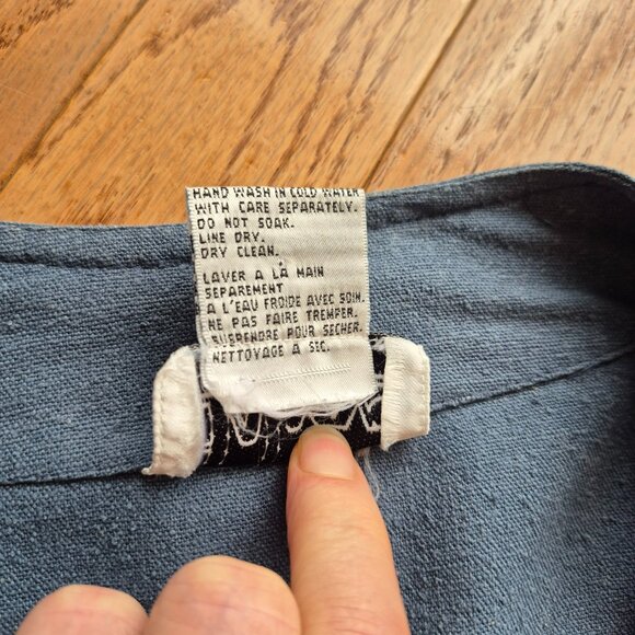 Raw Silk Vintage Dalmy's Top Cardigan Jacket Utility Safari S - Picture 4 of 13